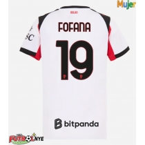Camiseta AC Milan Youssouf Fofana #19 Visitante Equipación para mujer 2025-26 manga corta